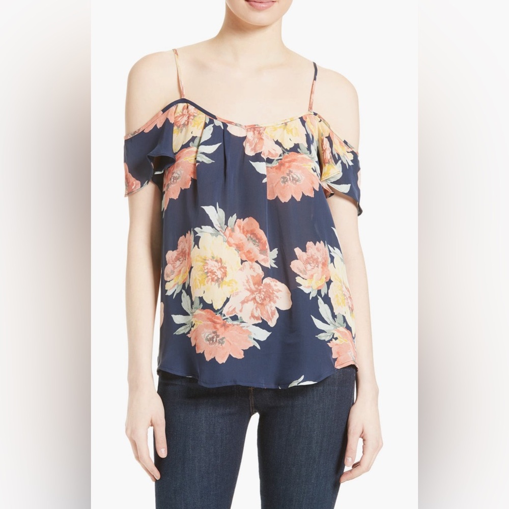 Joie Adorlee Silk Off the Shoulder Top size L